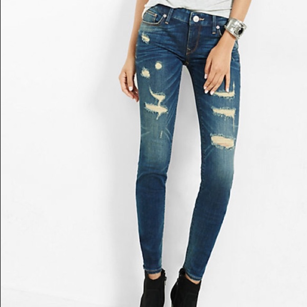 Distressed jeans
